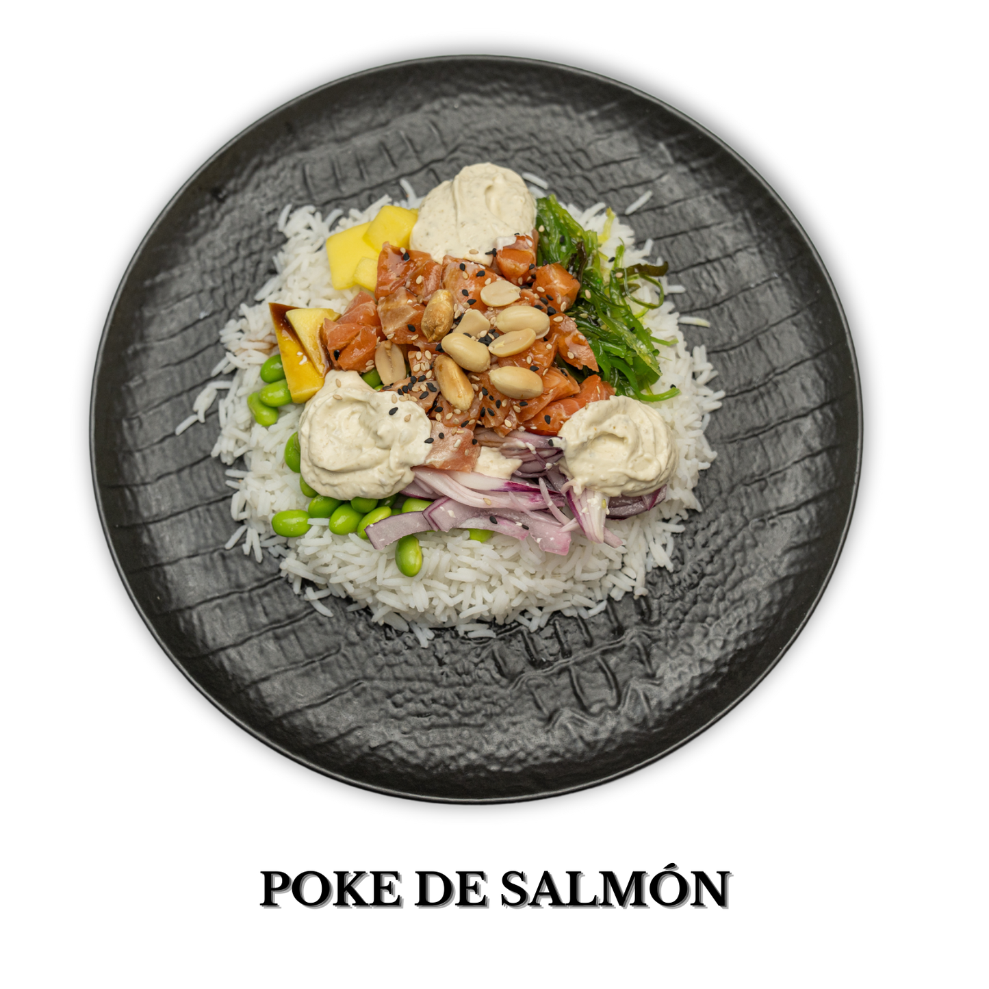 Poké de salmón alérgenos: soja, cacahuetes, pescado, sulfitos, sésamo