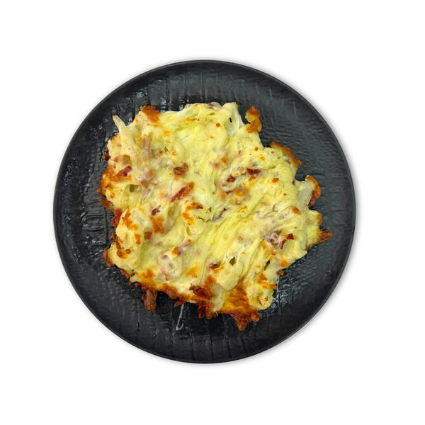 Coliflor gratinada con taquitos de jamón