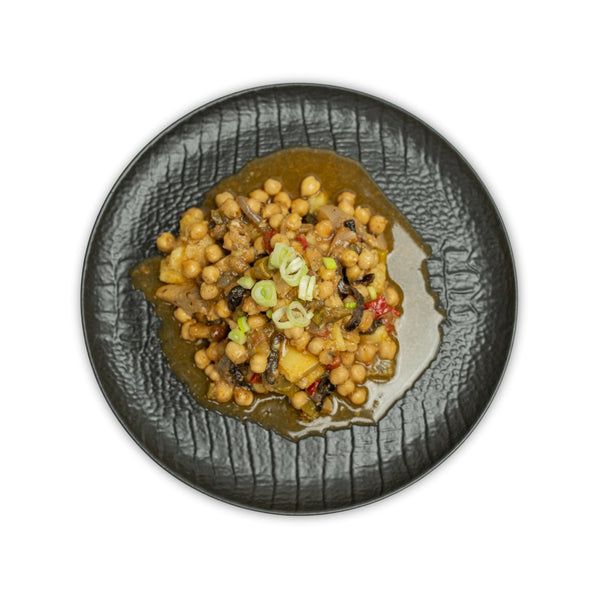 Guiso de garbanzos con setas y trufa