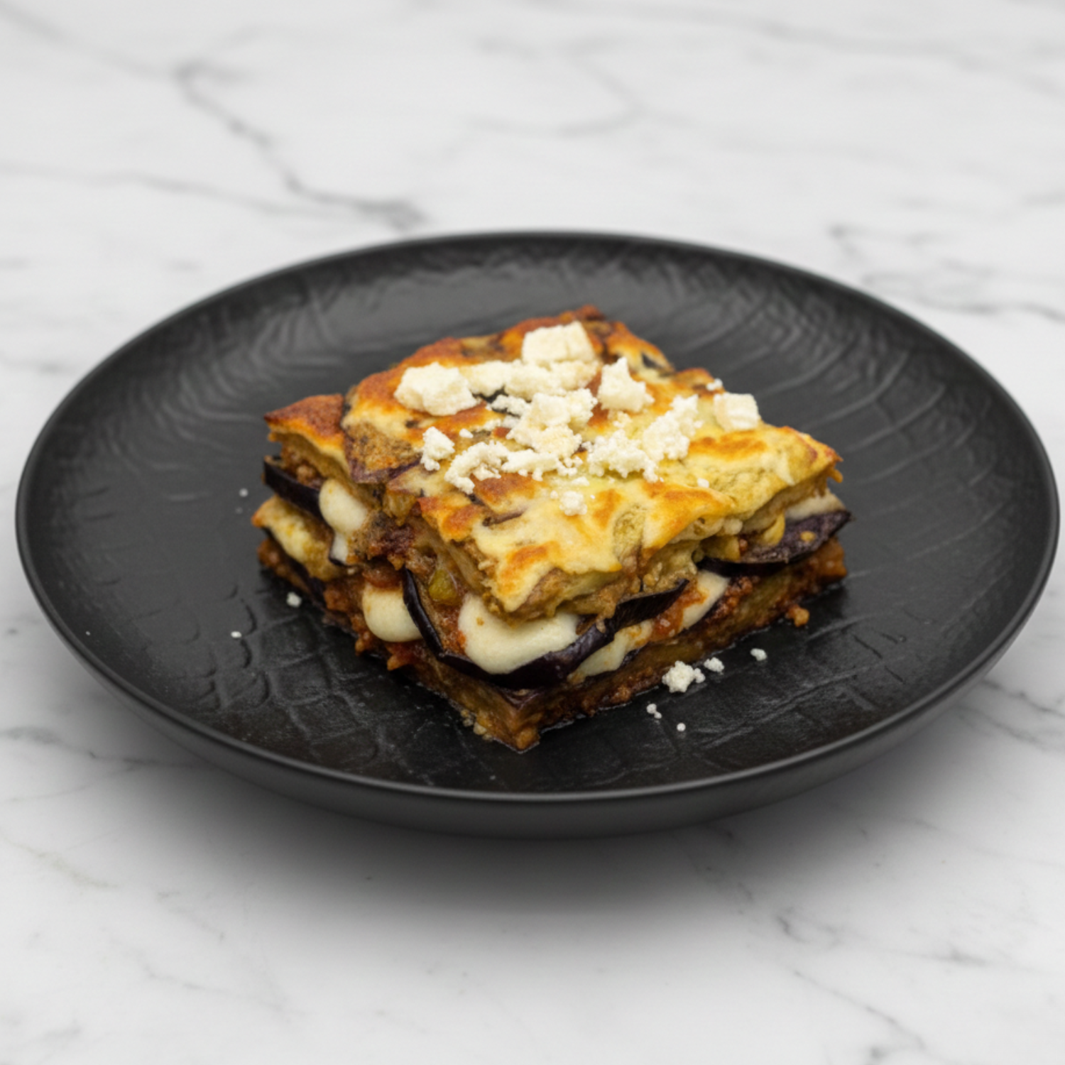 Musaka de berenjenas con queso feta