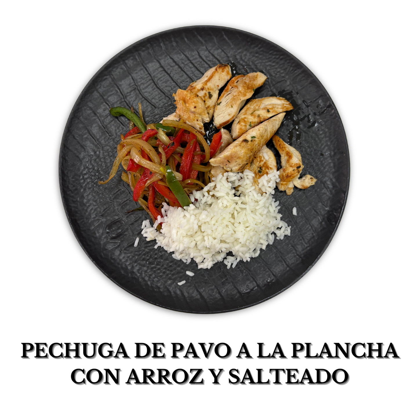 Pavo a la plancha con arroz basmati y verduras salteadas (alérgenos: nada )