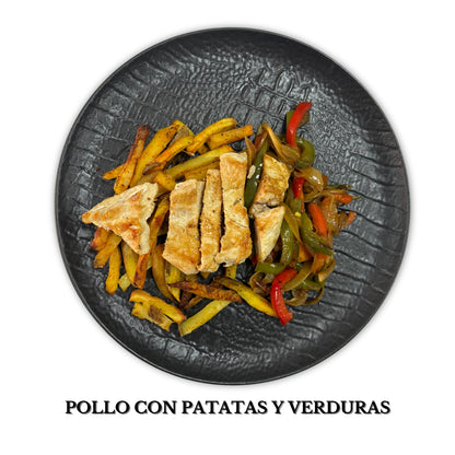 Pollo con patatas y verduras