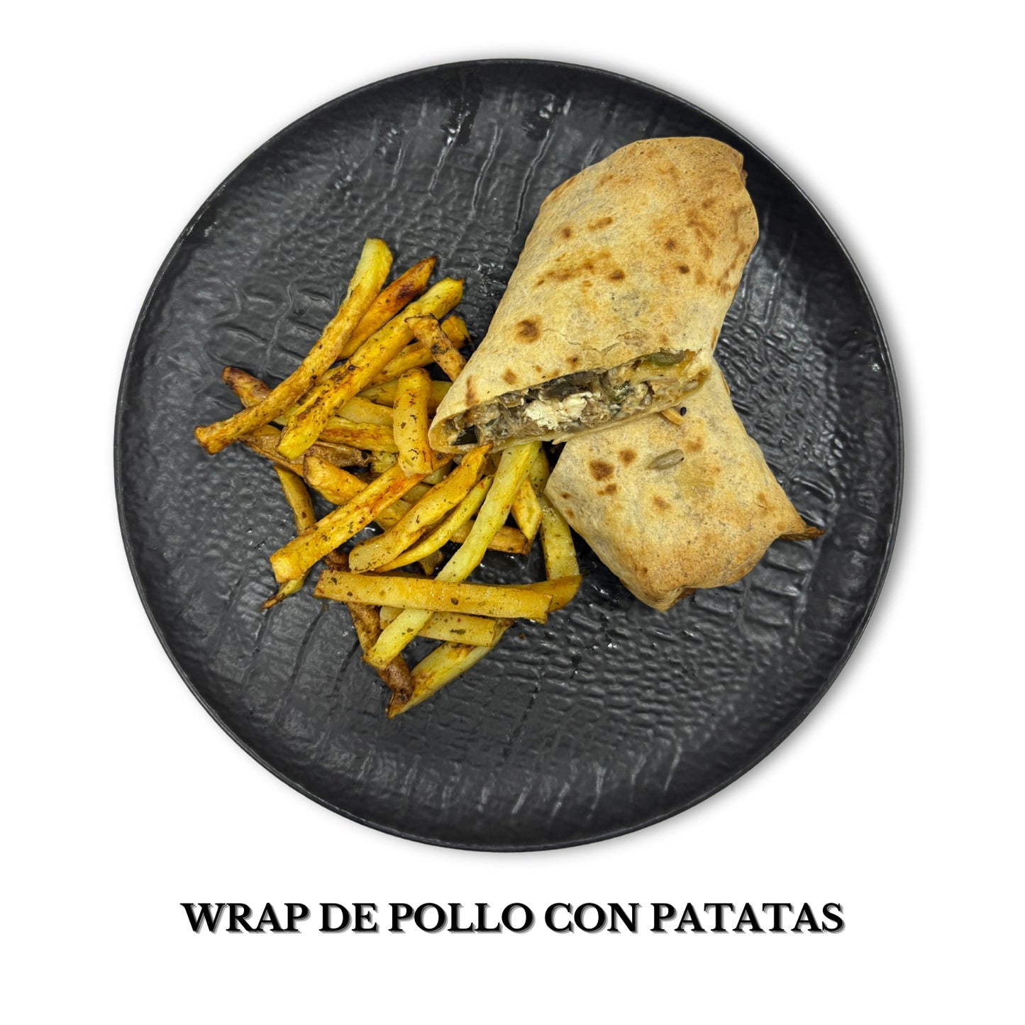 Wrap de pollo con patatas asadas alérgenos : gluten